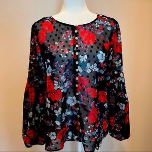 DOLAN Sheer Blouse